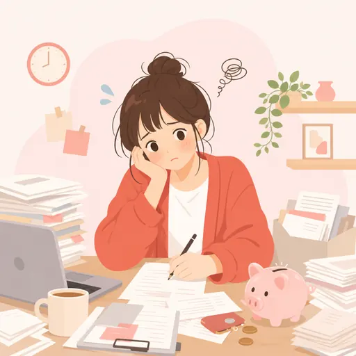 忙しいのに収入が伸びず悩む女性